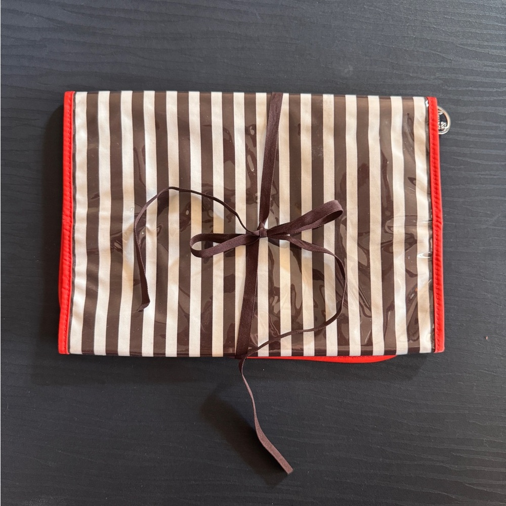 Rare! Henri Bendel Striped Jewelry/Cosmetic Organizer